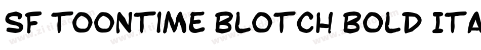 SF Toontime Blotch Bold Italic字体转换